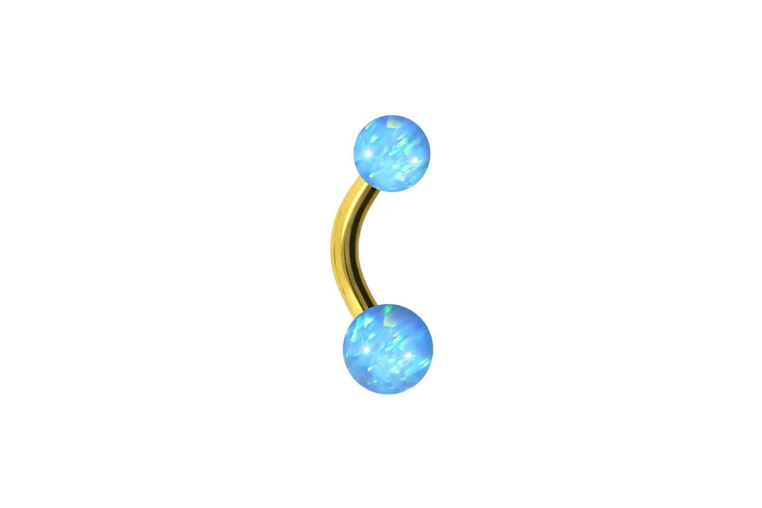 Chirurgenstahl Mini Bananabell Piercing SYNTHETISCHE OPALE